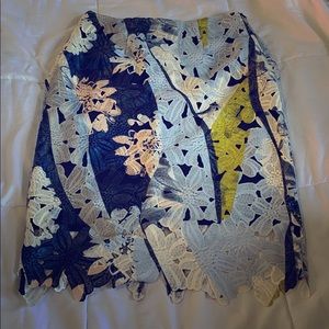 Beautiful shades of blue floral skirt